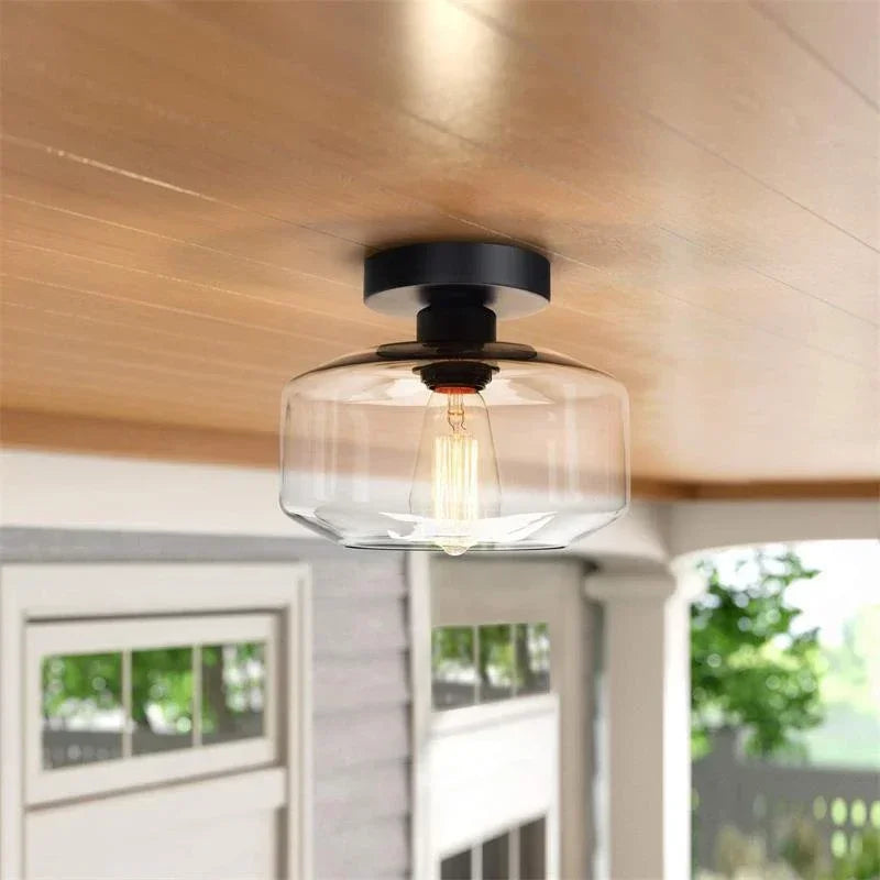 Plafonnier led nordique moderne en verre pour décoration maison Rosalie Aquarelle - Reflets Délicats & Élégance Visuelle