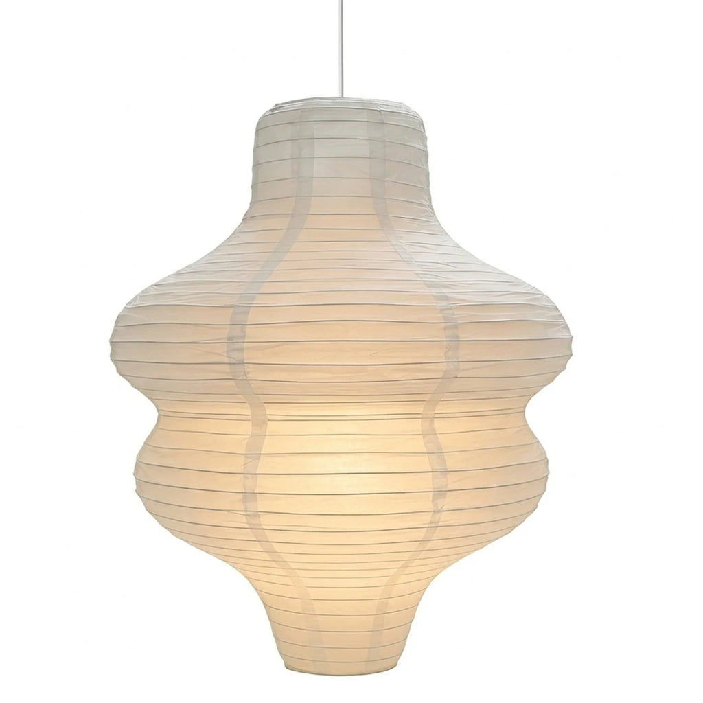 Abat-jour en papier de riz blanc plié à la main de 37 cm, style japandi – Orélisse