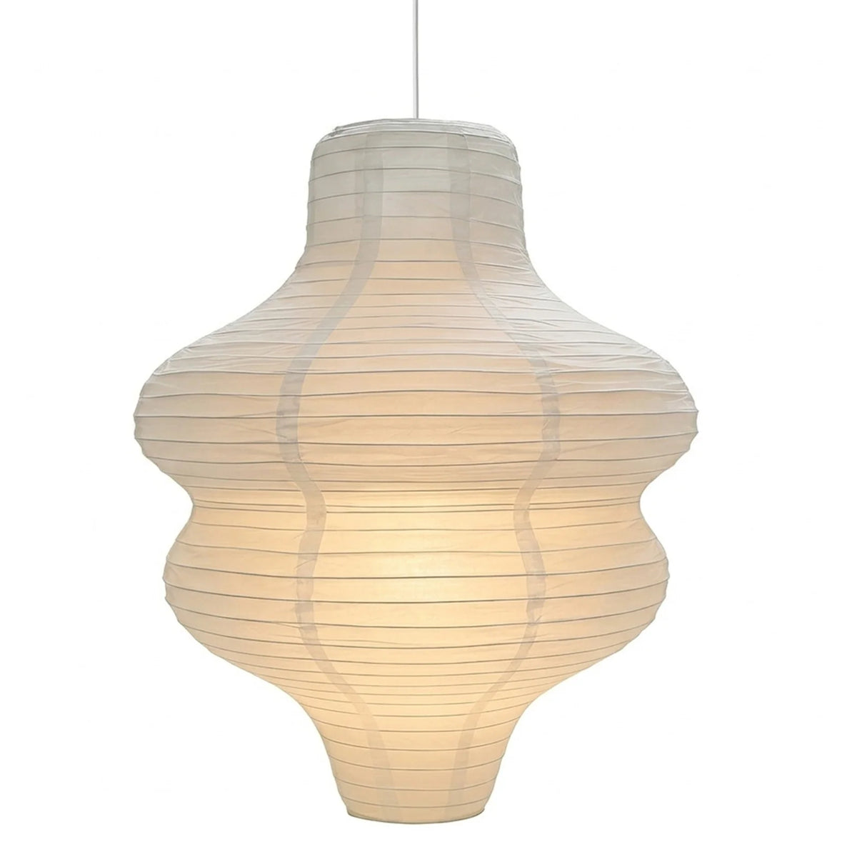 Abat-jour en papier de riz blanc plié à la main de 37 cm, style japandi – Orélisse