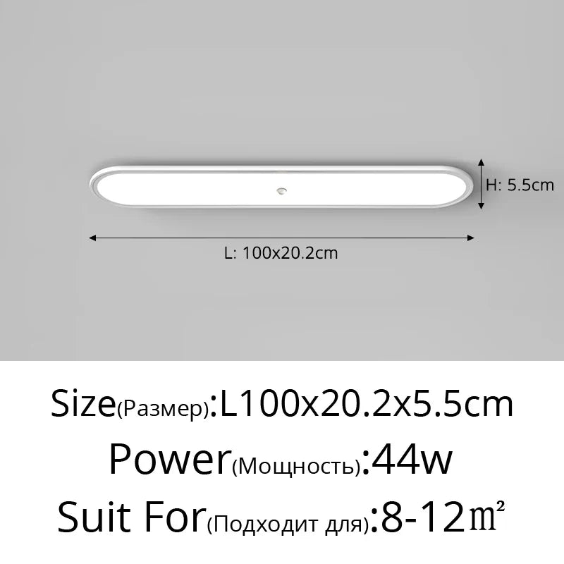 Plafonnier led ultra-mince avec capteur de corps humain Melchior Versant en Aluminium - Lignes Dessinées & Décor Raffiné