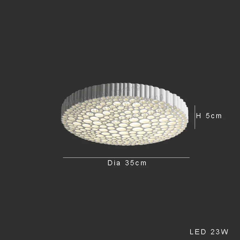 Plafonnier led minimaliste en nid d'abeille créatif et élégant Armand Horizon - Une Présence Sobre et Élégante