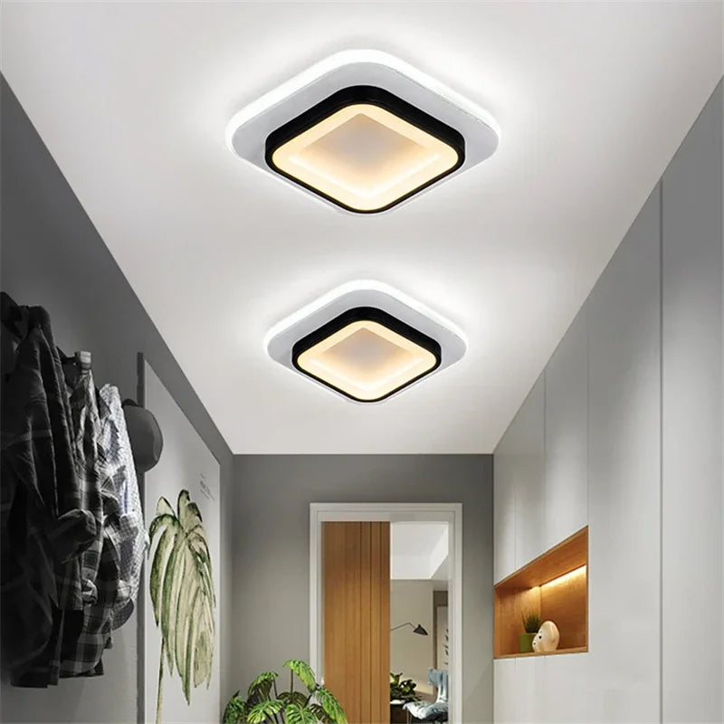 Plafonnier moderne à leds design rond ou carré pour décoration intérieure Léna Quintette - Courbes Douces & Décor Équilibré