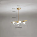 Lustre — LED moderne avec lampes à billes en verre nordique