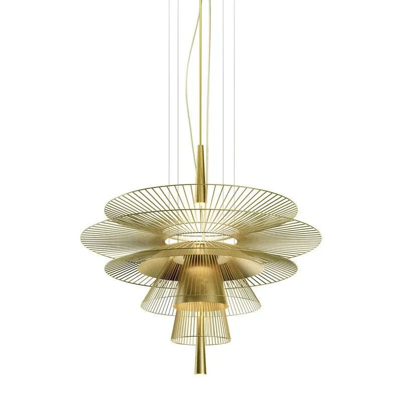 Lustre — De luxe sandyha LED en métal lampe suspendue décorative