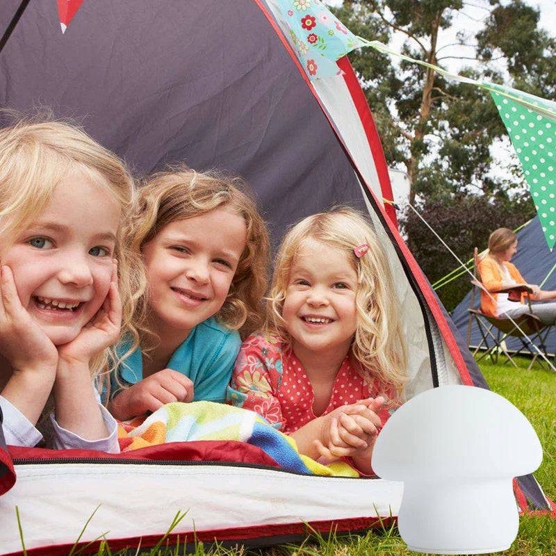 Champignon veilleuse LED Silicone capteur tactile batterie lampe chambre décor bébé chevet décoration lampes cadeau de noël