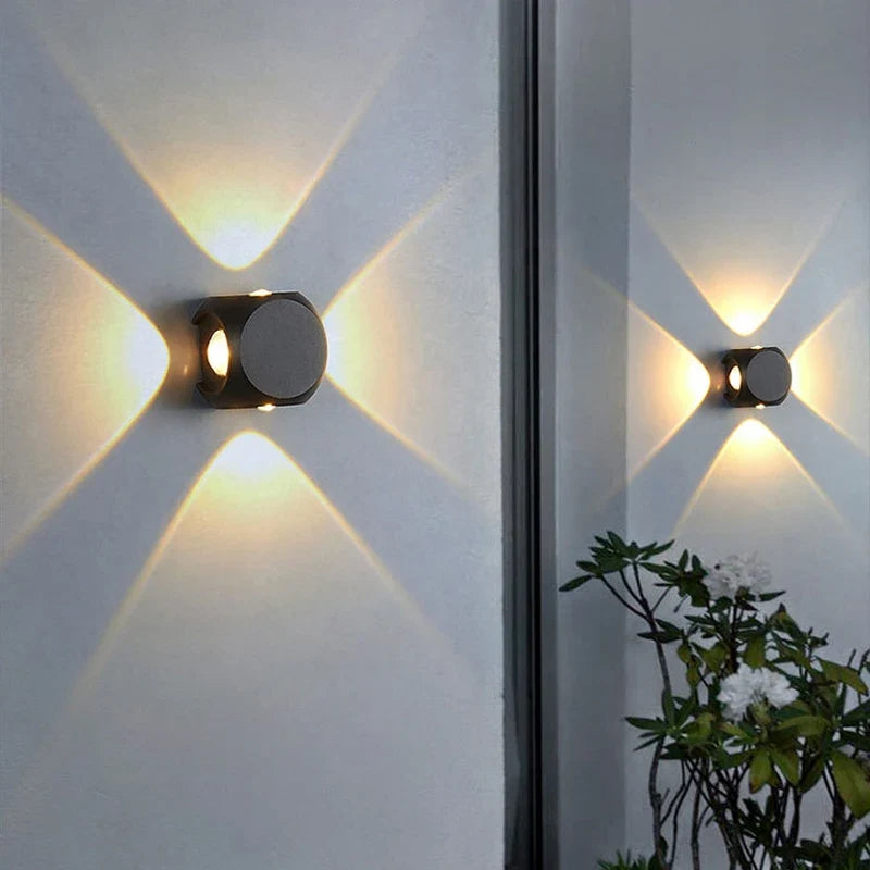 Applique murale — LED hémisphère quatre côtés pour extérieur et balcon
