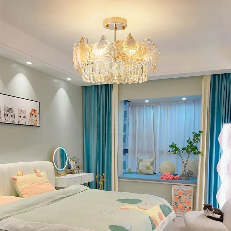 Lustre — En verre cristal design moderne pour intérieur élégant