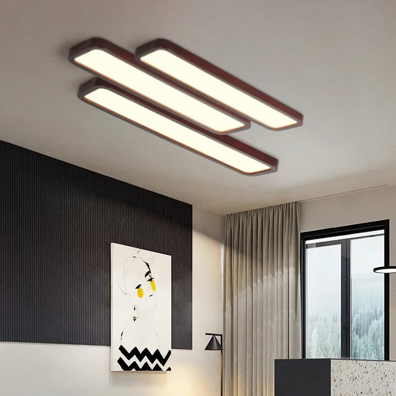 Plafonnier led ultra-mince moderne pour entrée et balcon Viviane Lueur en Bois - Matière Chaleureuse & Lignes Élégantes