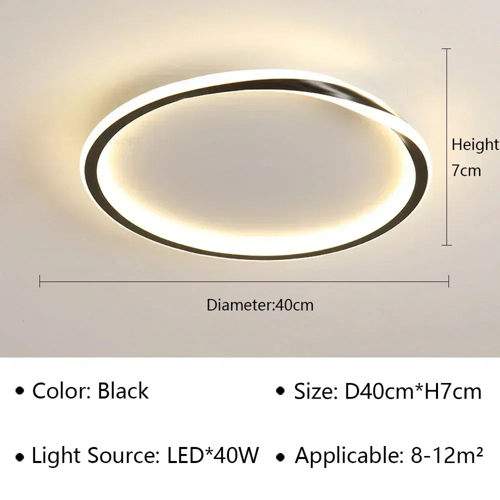 Plafonnier moderne à leds pour décoration intérieure élégante Eugène Silhouette - Présence Moderne & Harmonie Intérieure