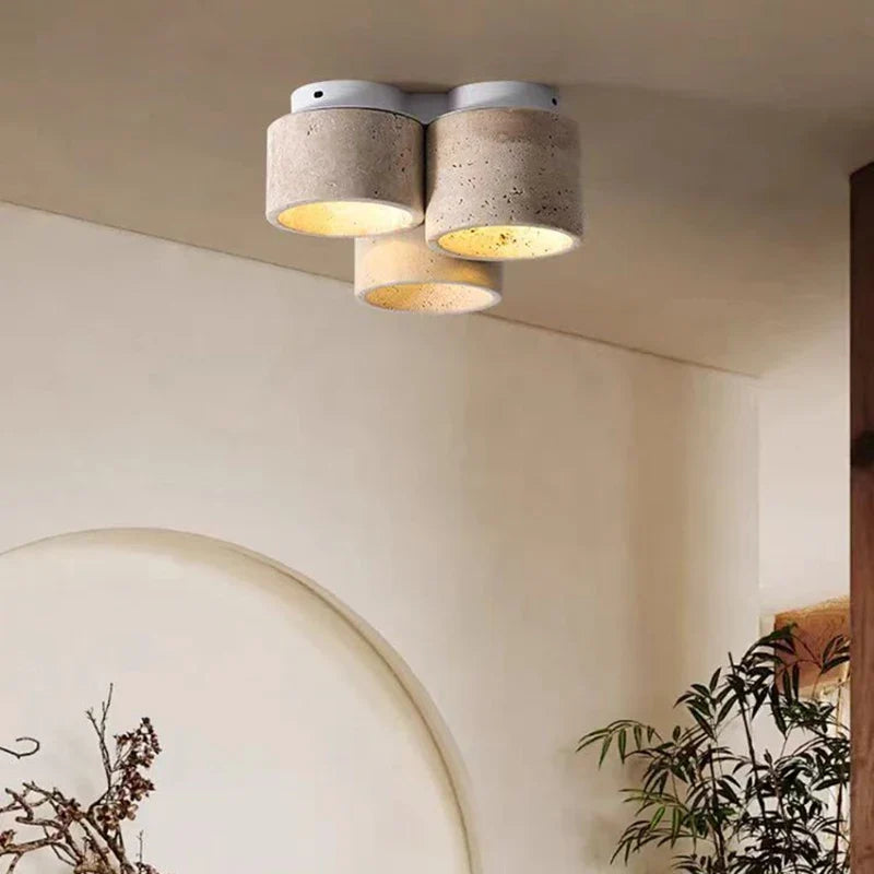 Plafonnier — En marbre naturel lampe suspendue pierre