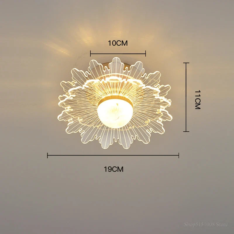 Plafonnier led moderne nordique pour intérieur et balcon Juliette Résonance - Lignes Épurées & Atmosphère Sereine