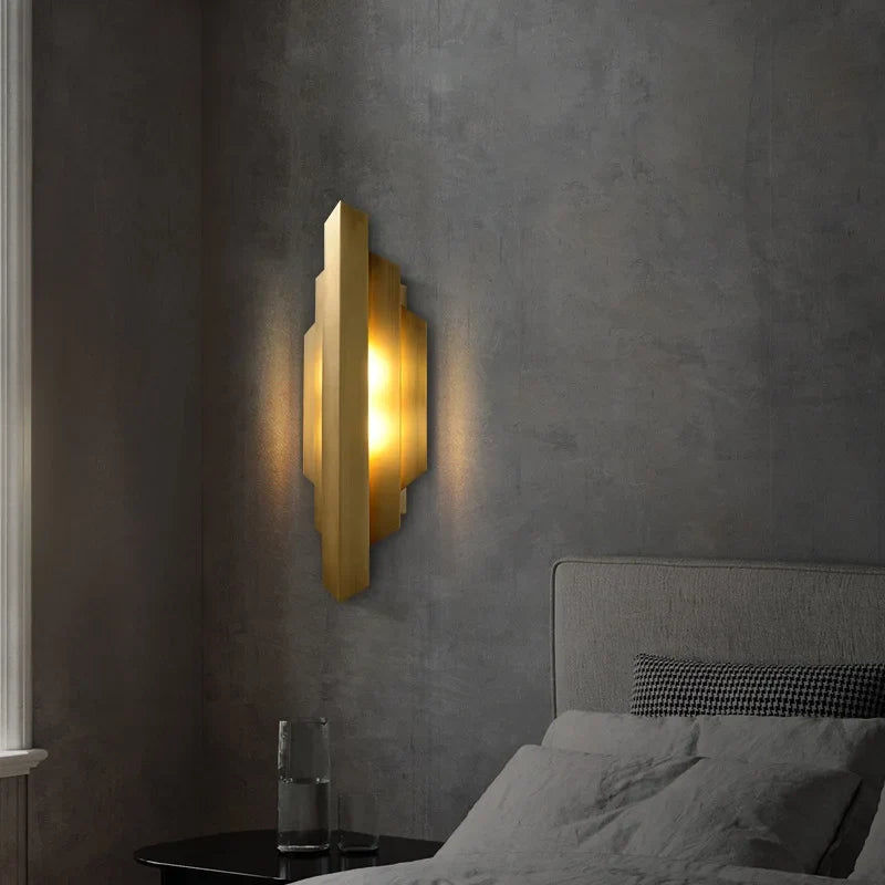 Applique murale — Moderne en acier inoxydable doré pour intérieur