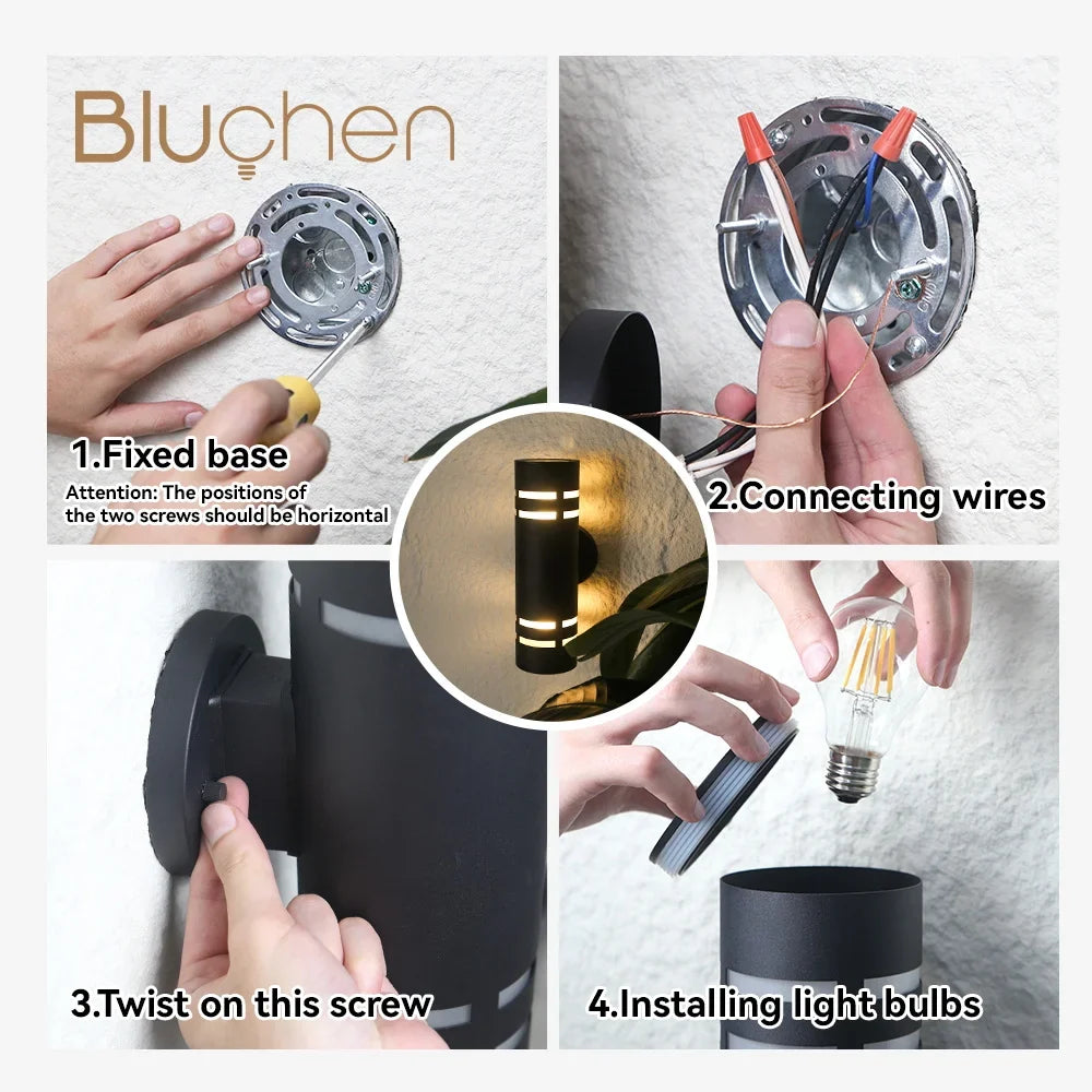 Applique murale — LED étanche en inox pour extérieur élégant et moderne