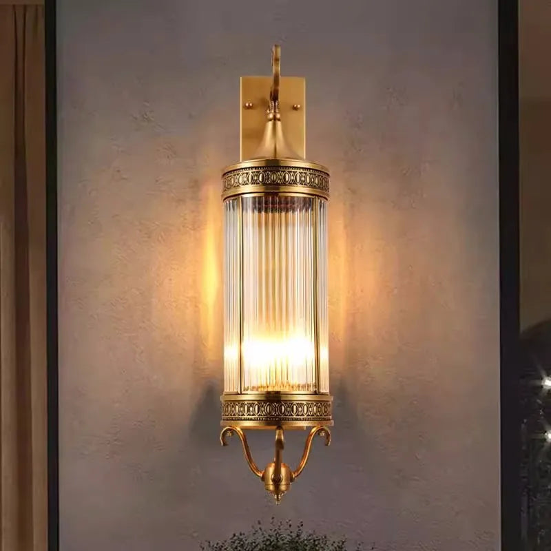 Applique murale — D'extérieur antique en cuivre étanche à LED