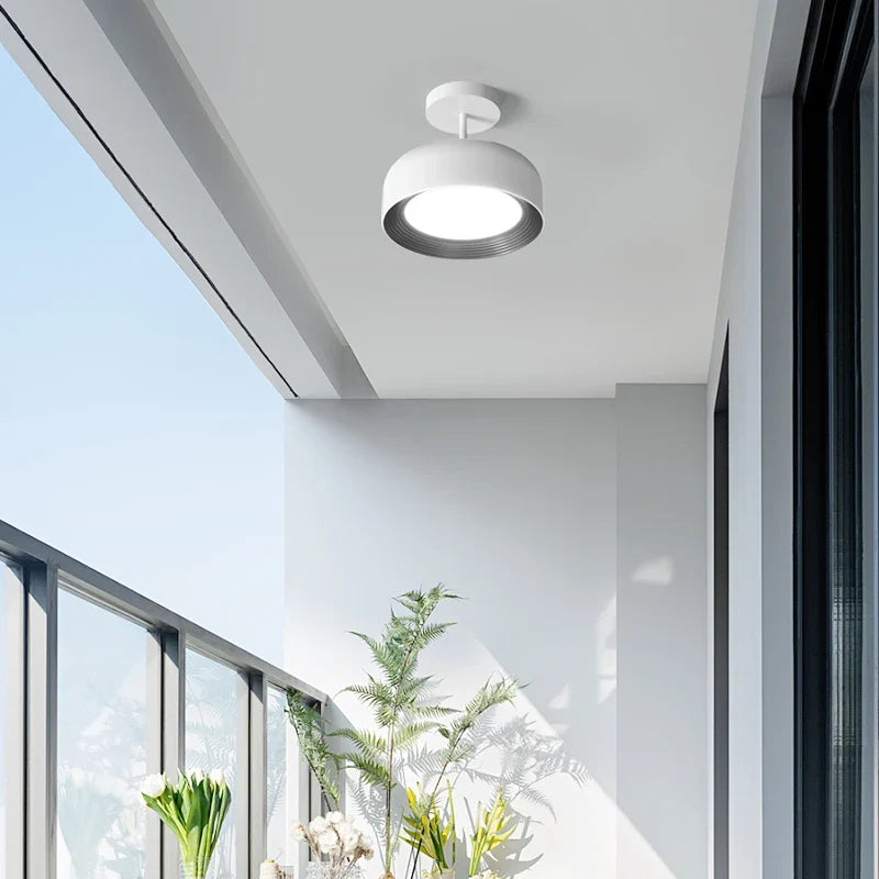 Plafonnier — Rétro à spectre complet protection des yeux bauhaus chrome