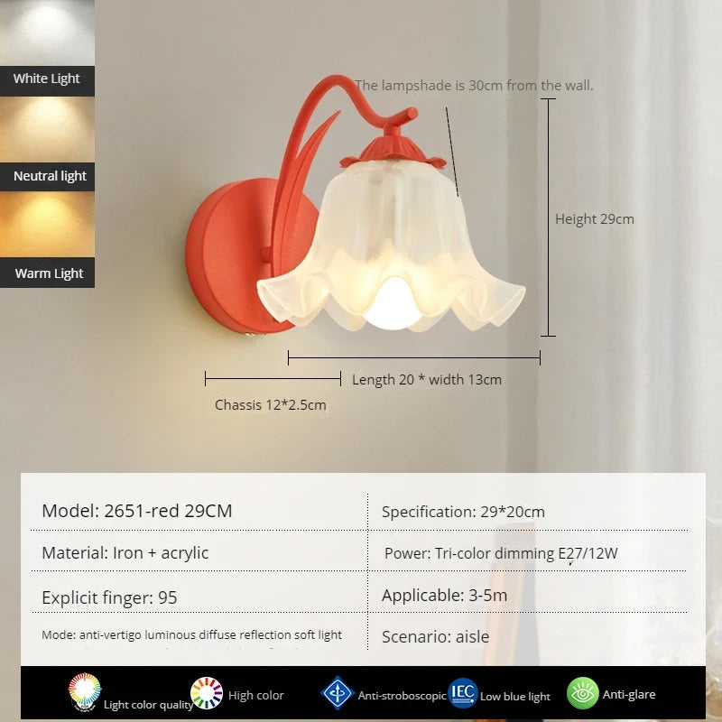 Applique murale led moderne en forme de fleur décorative pour intérieur Valérian Partition - Esprit Contemporain & Décor Élégant