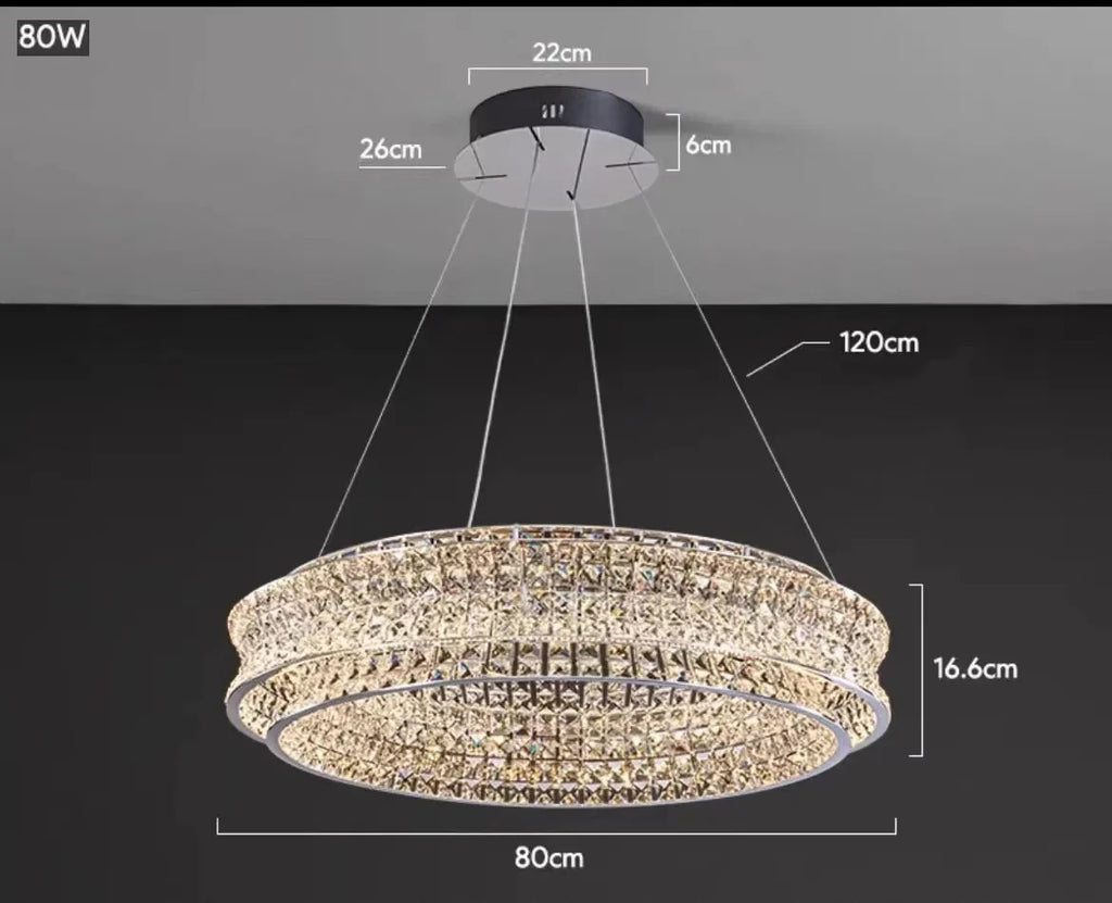 Lustre — De luxe en cristal pour restaurant bar et hôtel intérieur