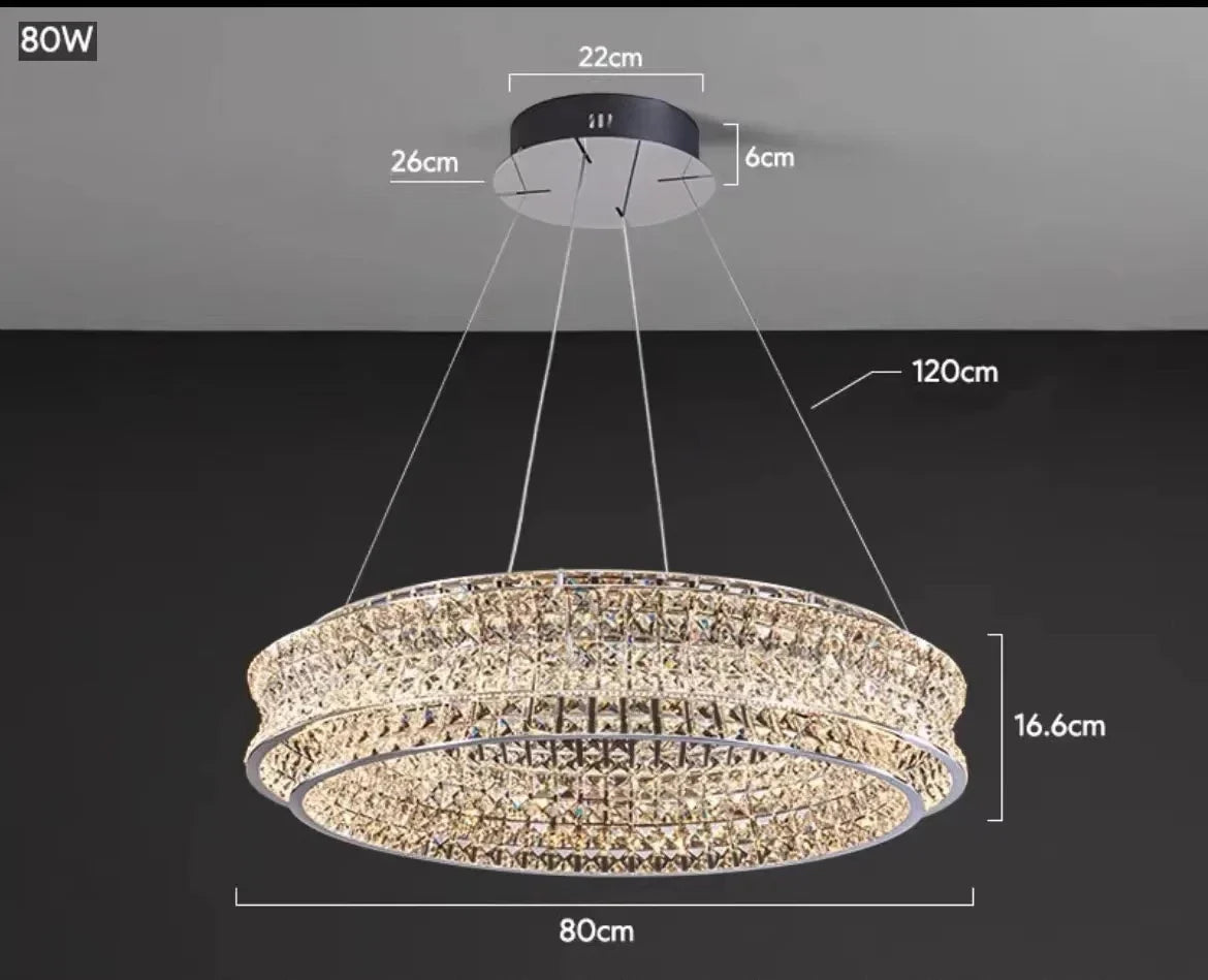 Lustre — De luxe en cristal pour restaurant bar et hôtel intérieur
