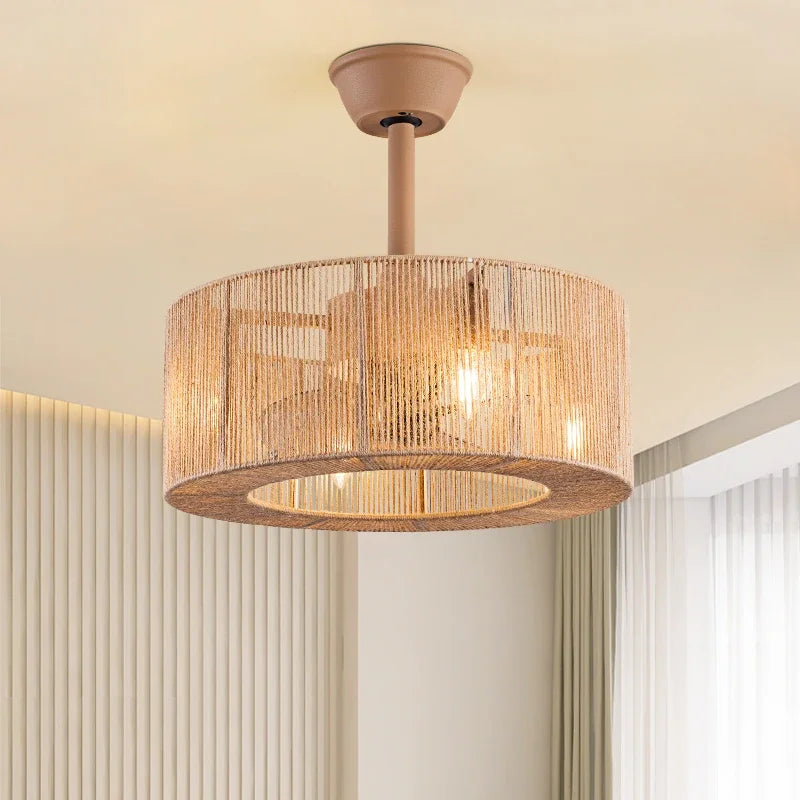 Ventilateur de plafond Naturel Madeleine Sillage en Corde