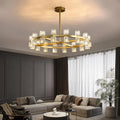 Lustre — En laiton et cristal pour décoration de luxe