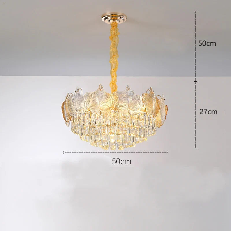 Lustre — En verre cristal design moderne pour intérieur élégant