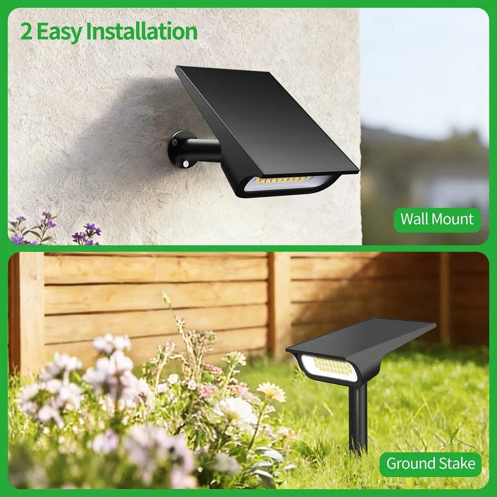 Spot solaire de jardin avec batterie de 4000 mAh et trois modes de couleur – Sylvélor