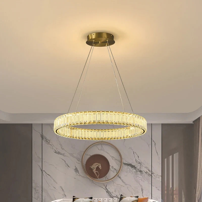 Lustre — Moderne LED en cristal style vintage pour villa
