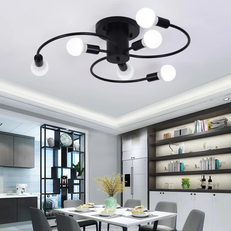 Plafonnier nordique minimaliste idéal pour salon restaurant enfant Rosine Arabella - Esprit Épuré & Harmonie Intérieure