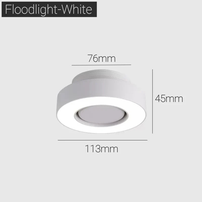 Plafonnier spot anneau led anti-éblouissement monté sur surface pliable Nora Tempo en Anneau - Une Silhouette Tout en Rondeur