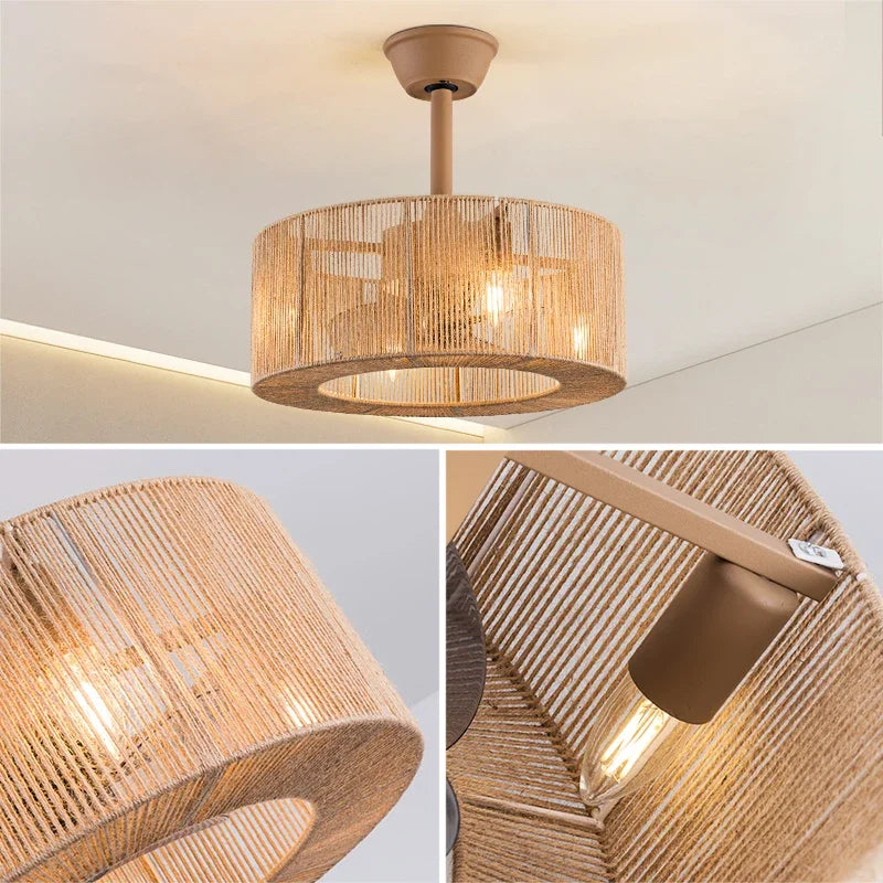 Ventilateur de plafond Naturel Madeleine Sillage en Corde