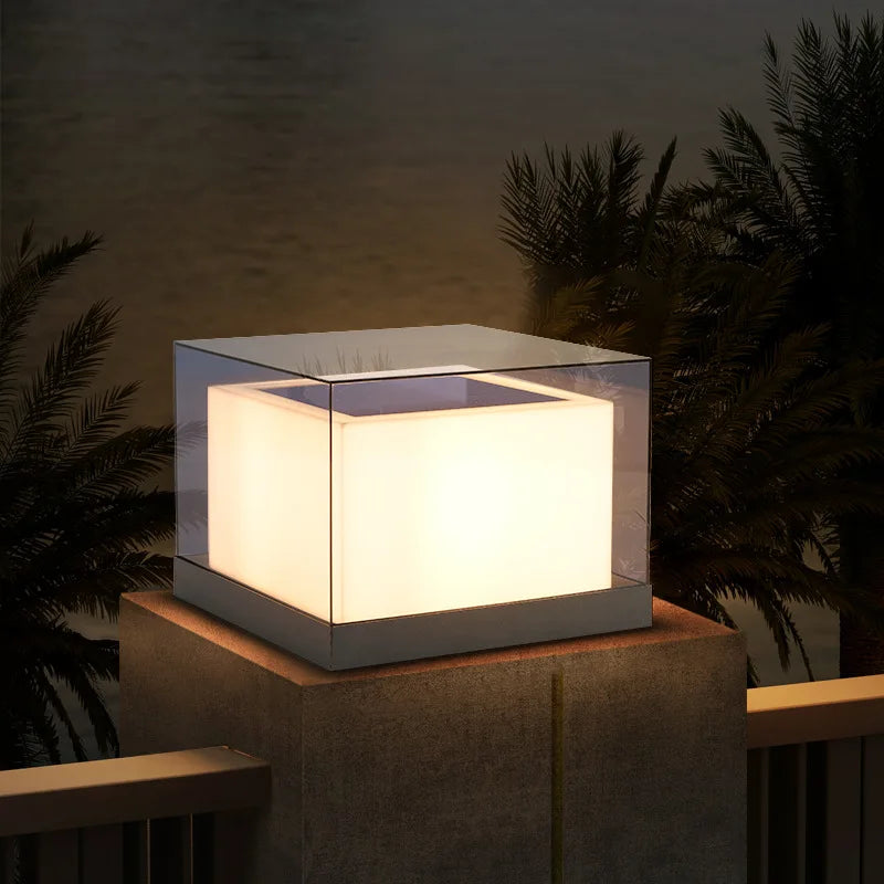 Luminaire — Pilier lumière solaire extérieure étanche pour jardin villa