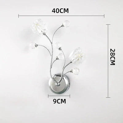 Applique murale en cristal doré pour intérieur décoratif Flore Rêve - Simplicité & Caractère au Quotidien