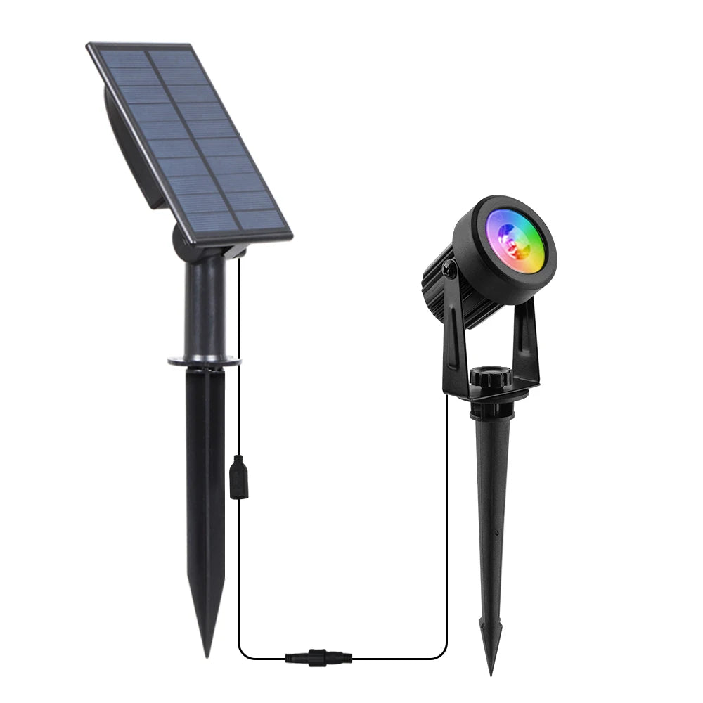 Spot solaire LED de jardin, RVB ou blanc, IP65 – Solerive