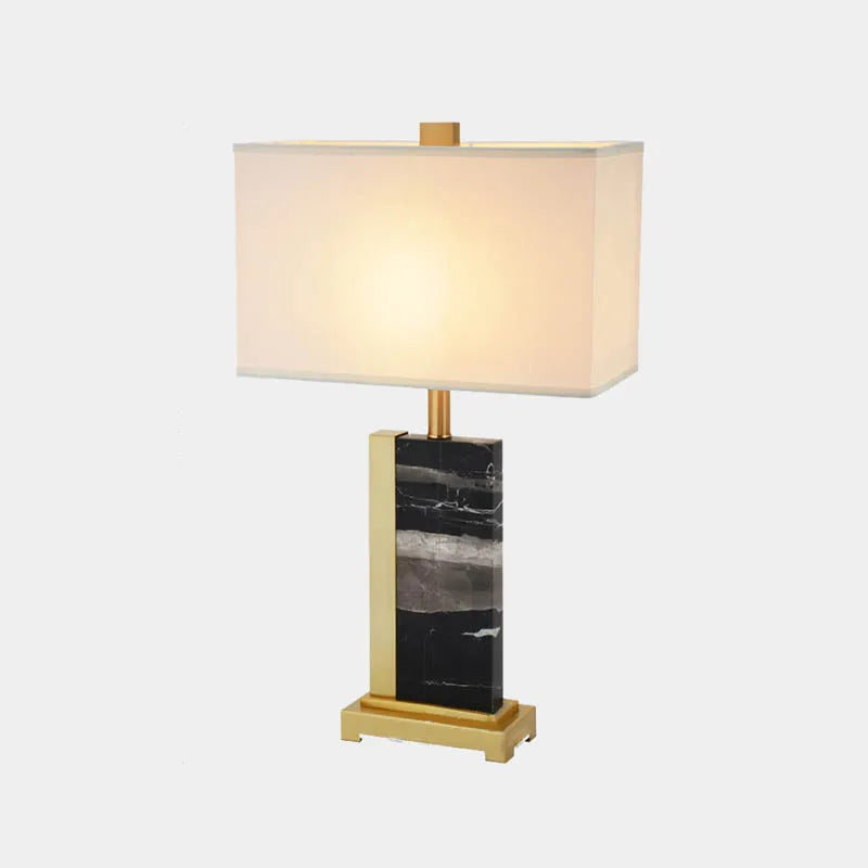 lampe à poser rétro en tissu marbré pour décoration intérieure
