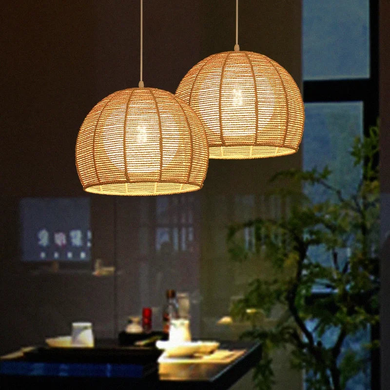 Lustre Naturel Émilie Sillage en Corde de Chanvre