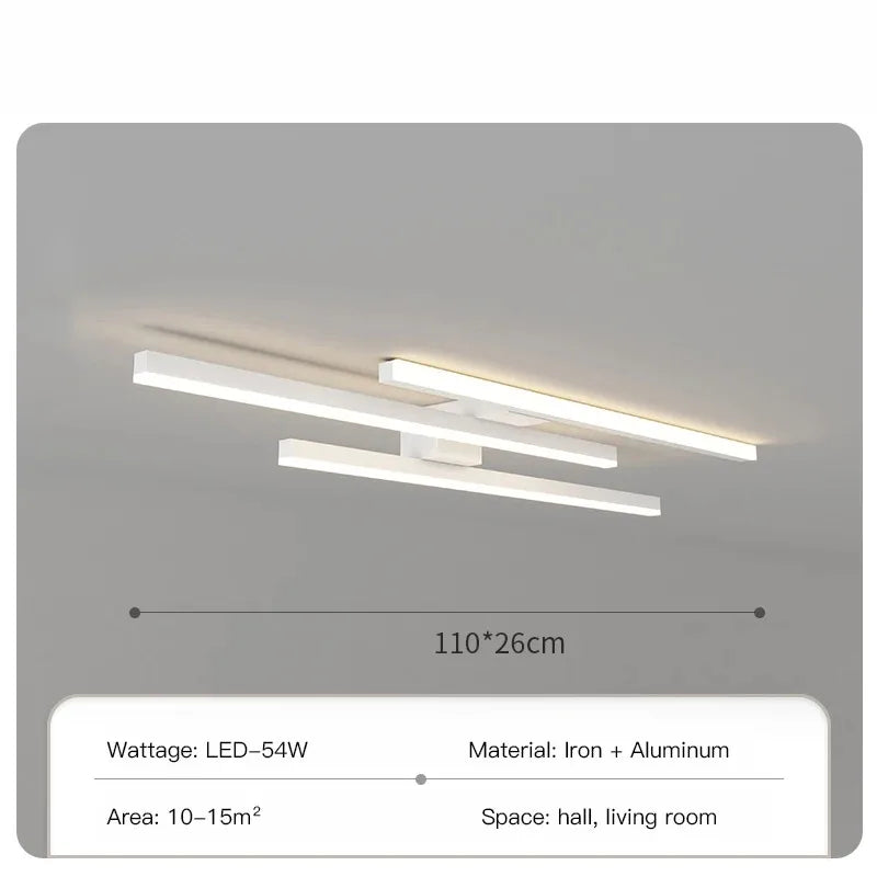 Plafonnier — Design moderne en fer noir pour intérieur