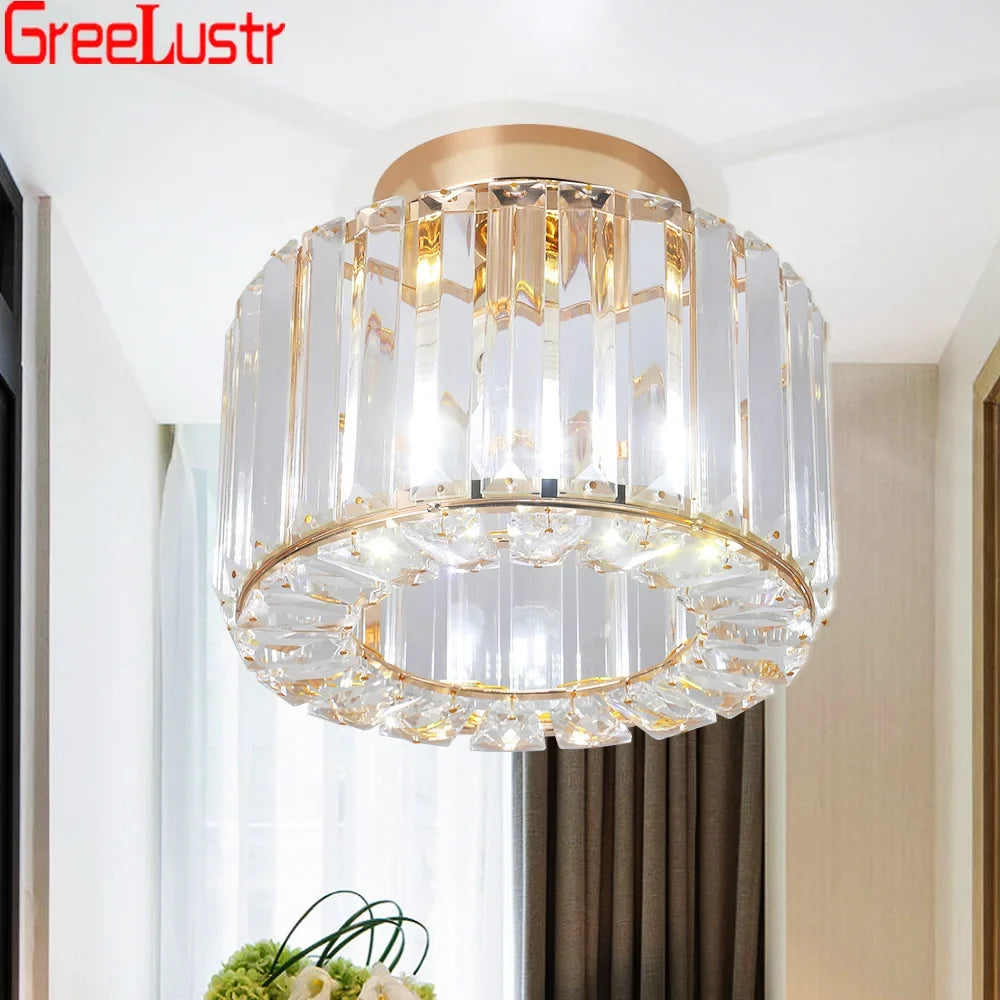 Plafonnier moderne en cristal avec led Félicie Prélude - Éclat du Cristal & Décor Singulier