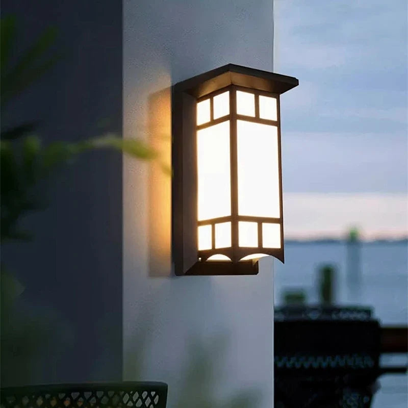 Applique murale — LED applique extérieure en plastique/aluminium porte d'entrée étanche IP65 applique jardin Patio terrasse maison luminaire mural