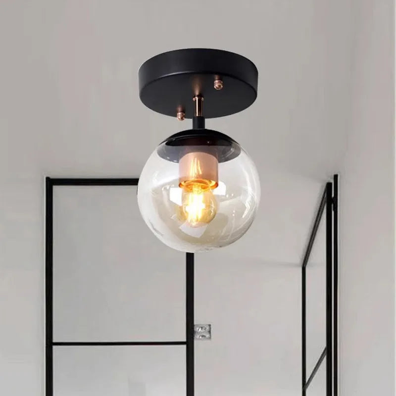 Plafonnier — LED boule en verre moderne