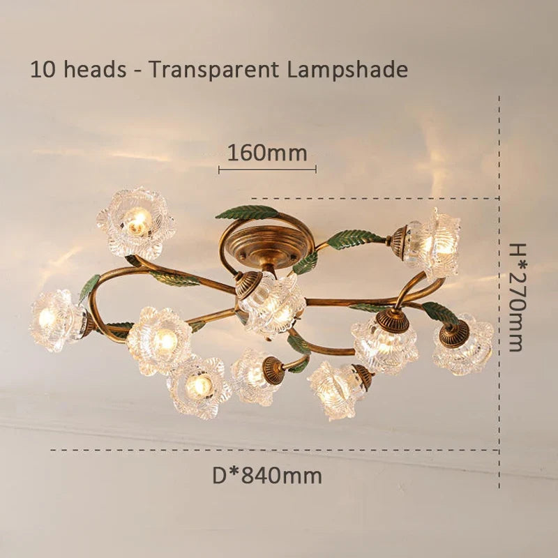 Plafonnier — LED blanc fleur campagne française déco intérieur Villa salon couloir style américain