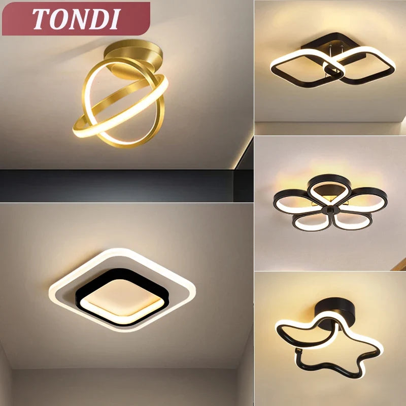 Plafonnier — Moderne LED allée lumière plafonniers vestiaire couloir balcon Foyer plafonnier acrylique décoration maison lustre Luminaire
