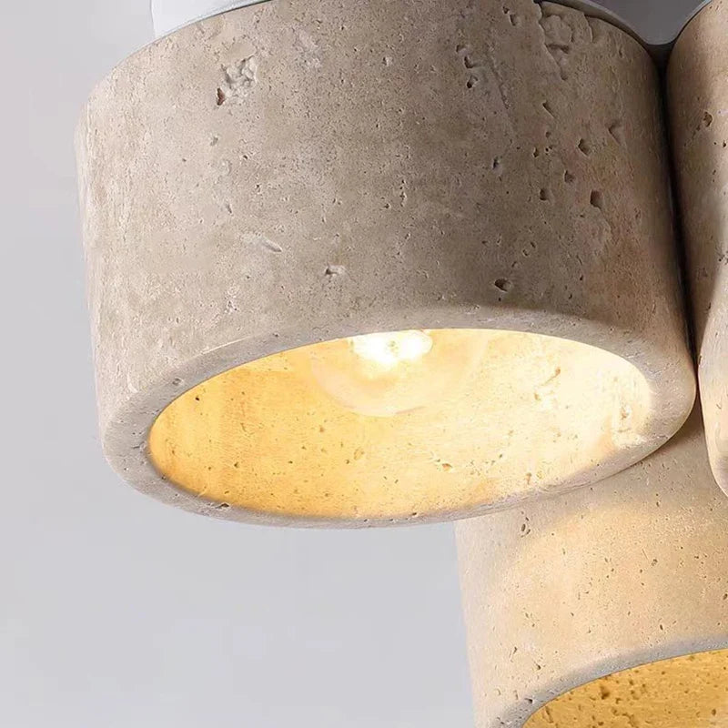 Plafonnier — En marbre naturel lampe suspendue pierre