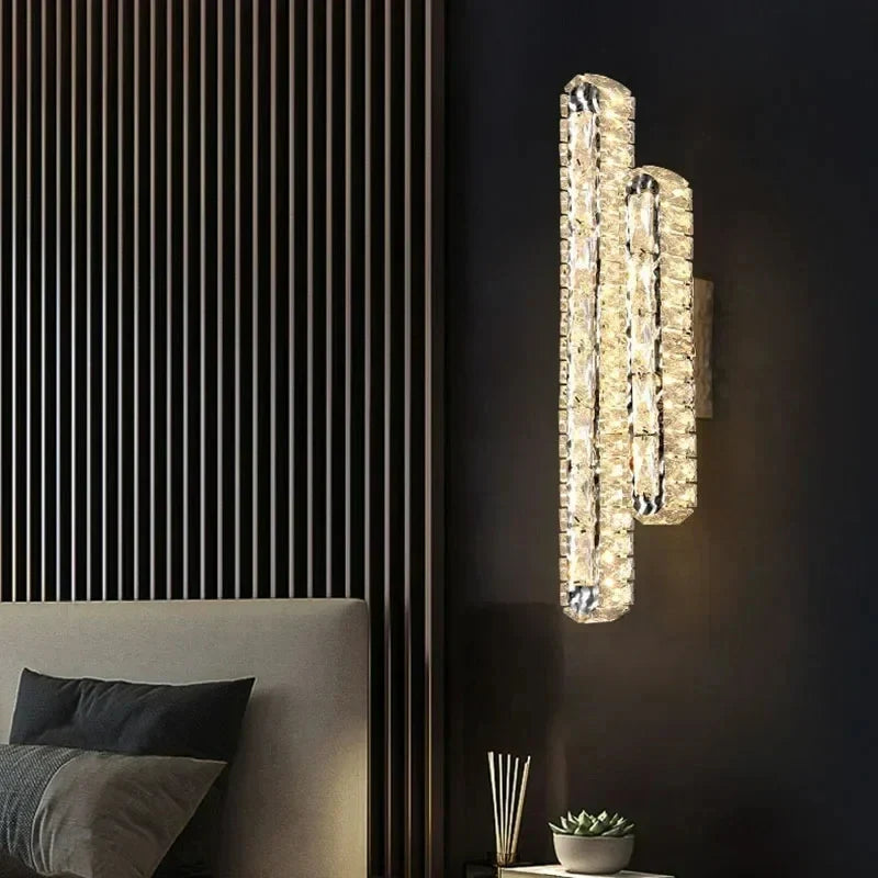 Applique murale — LED ovale moderne en cristal pour décoration intérieure