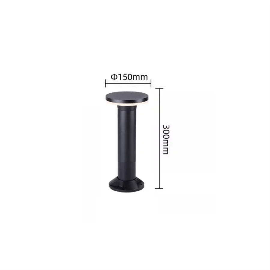 Borne lumineuse extérieure carrée en aluminium, forme champignon, IP54 – Carrélie