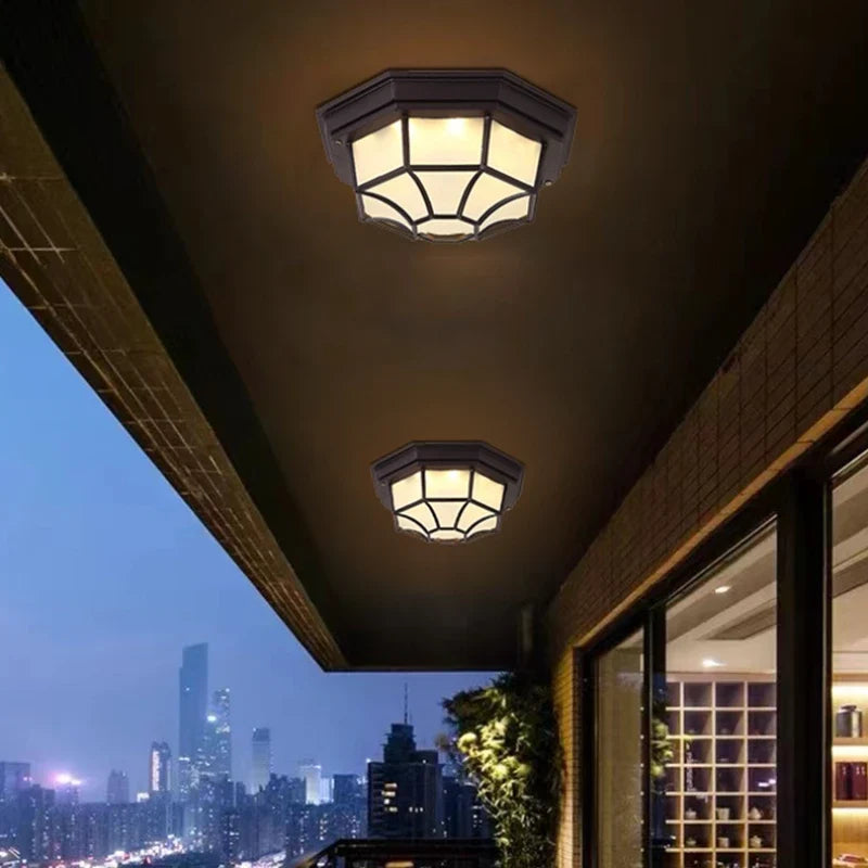 Plafonnier — LED imperméable extérieur design rétro moderne et simple