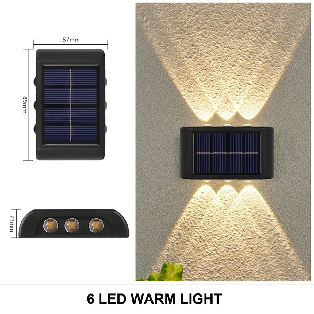 Applique murale — Solaire à LED éclairage extérieur étanche décoratif