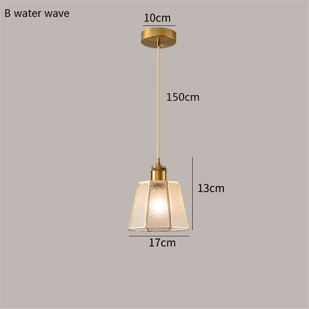 Suspension nordique vintage en laiton vitrail loft éclairage décoratif Émilien Clairière - Le Charme du Verre dans le Décor