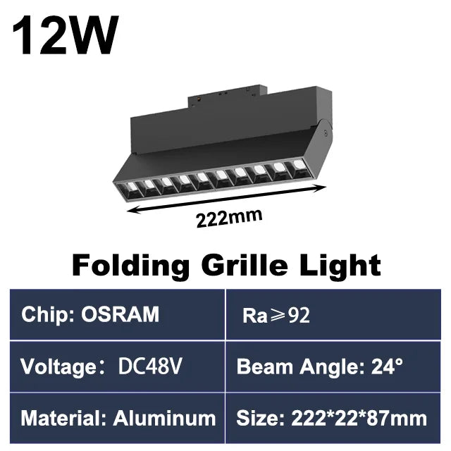 Luminaire — Rail d éclairage magnétique moderne pour intérieur en aluminium