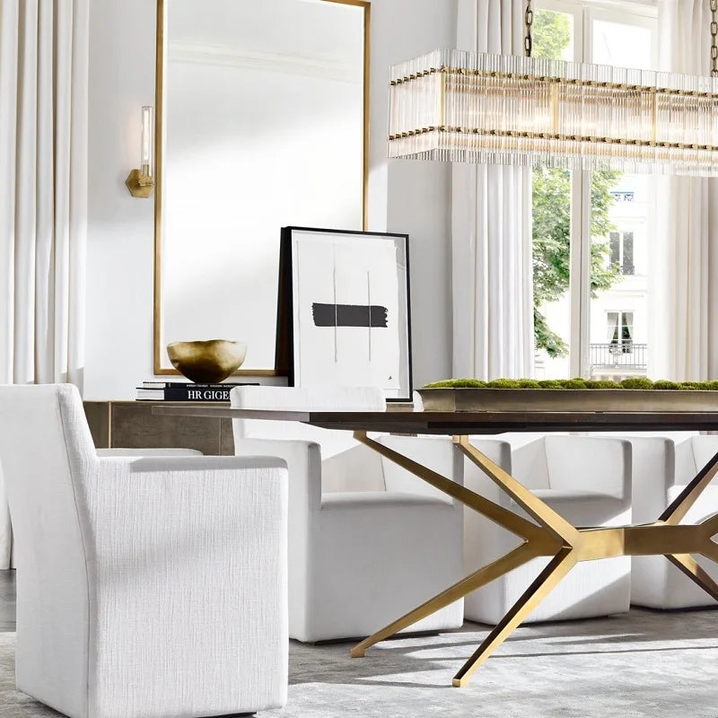 Lustre — Rectangulaire en cristal pour éclairage de luxe