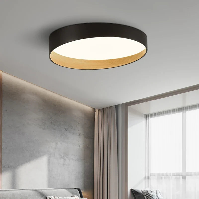 Plafonnier minimalistes modernes grain de bois créatifs Aveline Résonance - Le Charme du Bois au Quotidien